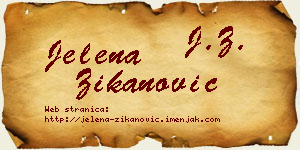 Jelena Žikanović vizit kartica